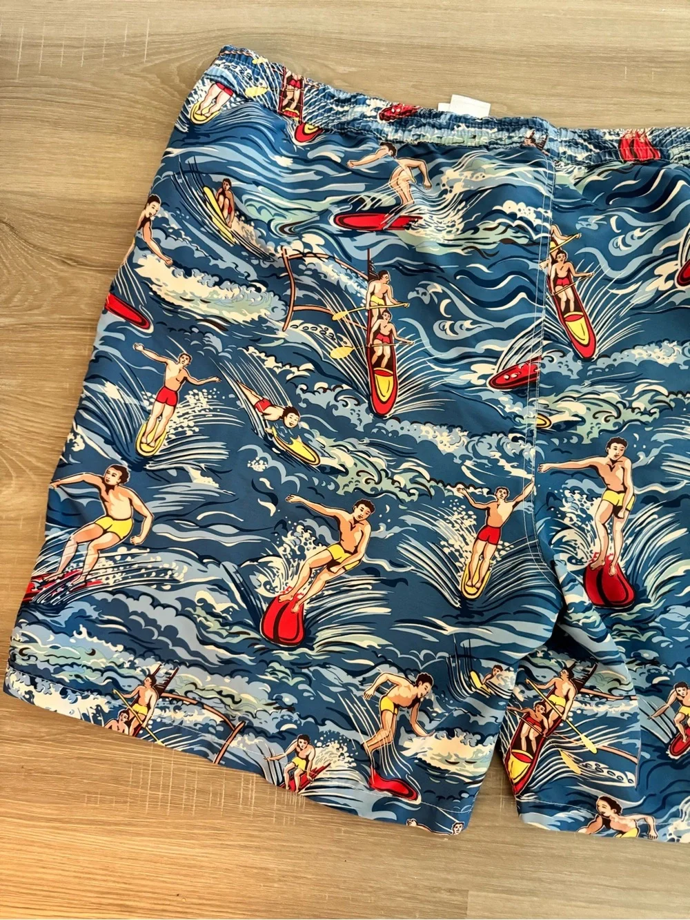 Polo by Ralph Lauren Blue Surf & Surfer Print Swim Board Shorts Size 2XB